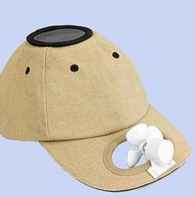 Шляпа с вентилятором для  курильщиков